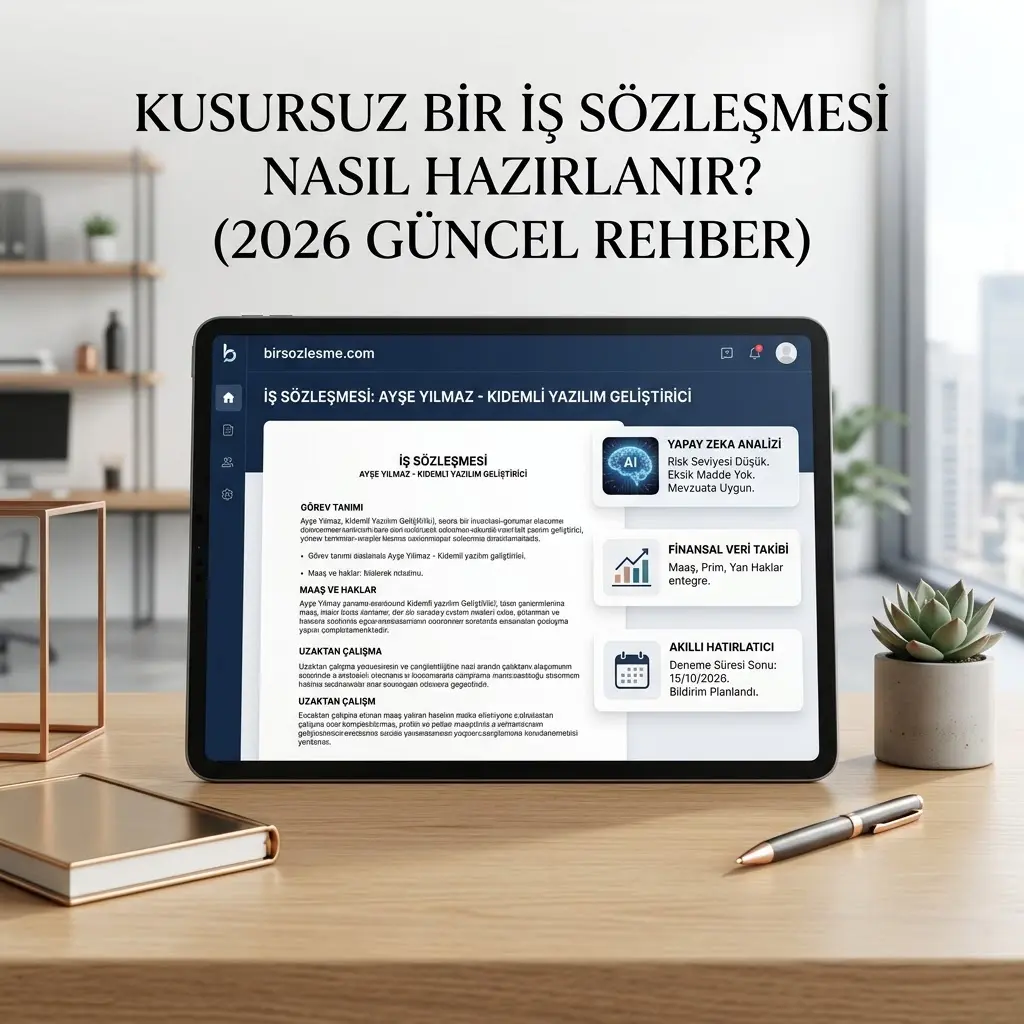 Kusursuz Bir İş Sözleşmesi Nasıl Hazırlanır? (2026 Güncel Rehber)